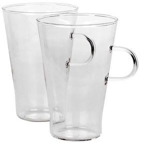 Стъклена чаша за лате / топли напитки 400мл 2бр WOL- (CSSS040C) - Termisil