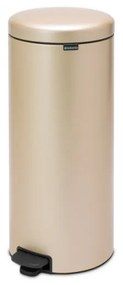 Кош за боклук с педал Brabantia NewIcon 1003209, 30 л, Плавно затваряне, Противоплъзгаща основа, Златен металик