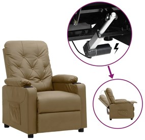 3093499 vidaXL Изправящ стол, капучино, изкуствена кожа