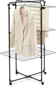 Матово черна сушилня за дрехи 23 m HangOn Tower – Brabantia