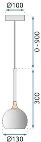 Пендел LED G087-1CP BLACK CHROME