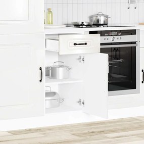 853469 vidaXL Кухненски шкаф, "Kalmar", бял гланц, инженерно дърво
