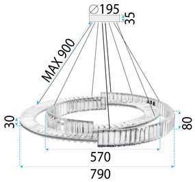 Лампа LED APP1524-CP60/80 GOLD