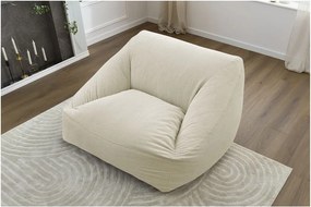 Бежов пуф от рипсено кадифе Lilibet – Bobochic Paris