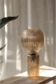 Настолна лампа в кехлибарен цвят със стъклен абажур (височина 40 cm) Toulipa – Markslöjd