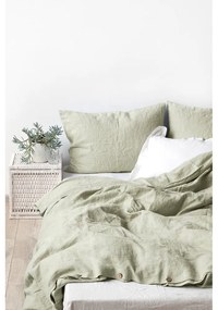 Светлозелена ленена калъфка за възглавница , 70 x 90 cm - Linen Tales