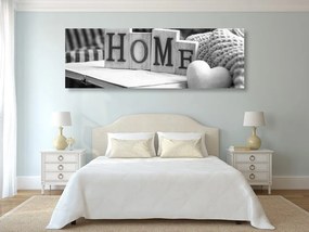 Картина на платно – С надпис Home и натюрморт в черно-бял вариант