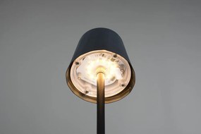 Матово черно LED настолна лампа с метален абажур (височина 21 cm) Diaz – Reality