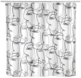 Черно и бяло душ завеса лица - Wenko