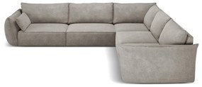 Светлосив ъглов диван (променлив) Vanda - Mazzini Sofas
