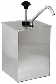 Иноксов диспенсър за сосове 3л с помпа JZP-01 (181059)