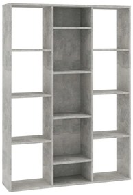 800445 vidaXL Разделител за стая, бетонно сив, 100x24x140 см, инженерно дърво