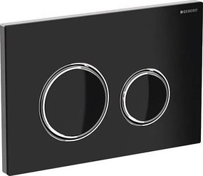 Geberit 115.884.SJ.1 - Бутон за пускане на водата Sigma50 24,6x16,4 cm черен/лъскав хром