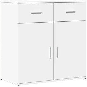 840520 vidaXL Сайдборд, бял, 79x38x80 см, инженерно дърво