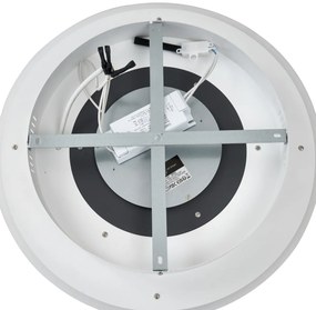 Дизайнерска таванна лампа бяла с тъмно сиви кръгове вкл. LED димируема - Taylor