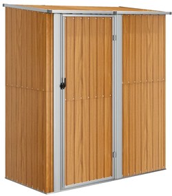 150906 vidaXL Градински навес 180,5x97x209,5см поцинкована стомана дървен вид