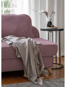 Сиво-розов шезлонг от рипсено кадифе (ляв ъгъл) Chic Charlotte – Miuform