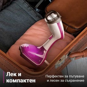 Уред за гладене с пара Oliver Voltz OV51051A, 1000W, 280мл, 10г/мин, Бял/розов