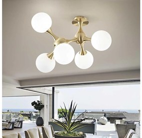 Ideal Lux - Полилей за повърхностен монтаж NODI 5xE14/28W/230V месинг