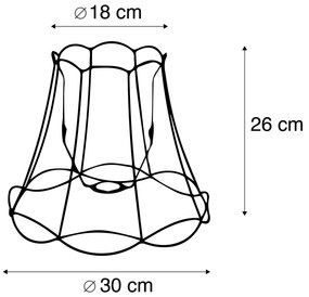 Метален абажур черен 30/26 - Granny Frame
