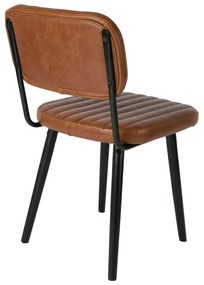 Кафяв трапезен стол в цвят коняк Jake Worn - White Label