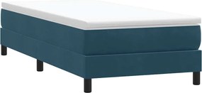 3315805 vidaXL Box Spring легло без матрак Тъмно синьо 80x210 cm кадифе