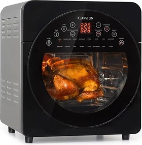 Klarstein AeroVital, easy touch, фритюрник с горещ въздух, 1700W, 14l, 16 програми, черен