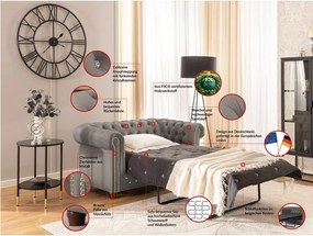 Сив кадифен разтегателен диван 148 cm York Blik – Ropez