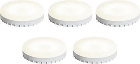 Комплект от 5 GX53 3-степенни димируеми до топло LED крушки 7W 750 lm 2700K-4000K
