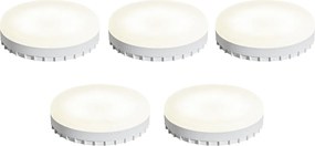Комплект от 5 GX53 димируеми до топло LED крушки 7W 750 lm 2700K-4000K