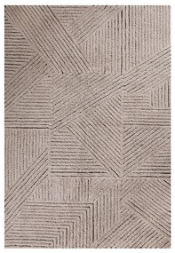 Светлокафяв ръчно изработен вълнен килим подходящ за пране 170x240 cm Golden Coffee – Lorena Canals