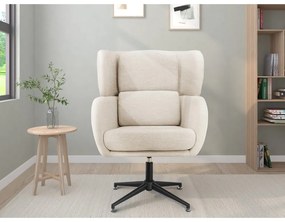 Бяло кадифено кресло Vanessa – Støraa