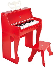 Hape - Дървено светлинно пиано и стол, Червено