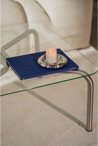 Масичка за кафе със стъклен плот в сребрист цвят 60x80 cm Uku – noo.ma