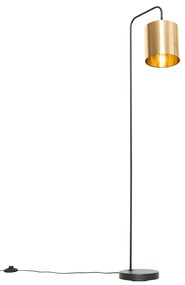 Интелигентна подова лампа черна със злато с Wi-Fi A60 - Lofty