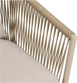 Бежов градински стол метален/подплатен Salerno – House Nordic