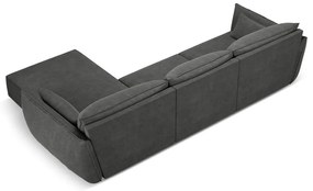 Сив ъглов диван (десен ъгъл) Vanda - Mazzini Sofas