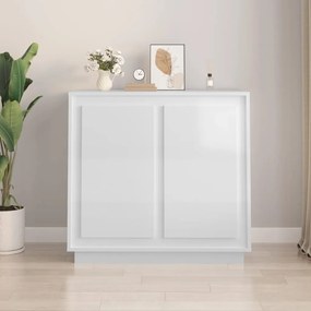 819886 vidaXL Сайдборд, бял гланц, 80x34x75 см, инженерно дърво