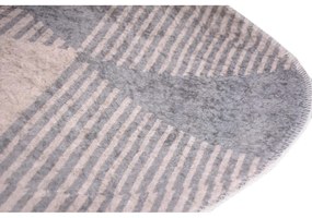 Сив миещ се килим 60x100 cm Oval - Vitaus