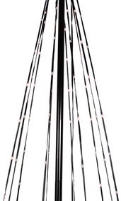 Коледна подова лампа черна 240 см вкл. LED RGB IP44 с дистанционно управление - Nagi