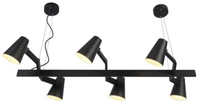Черна висяща лампа за 6 крушки Biarritz - it's about RoMi