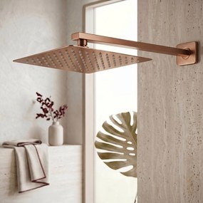 Рамо за душ квадратно REA JS-9022BRG 40cm Brush Copper