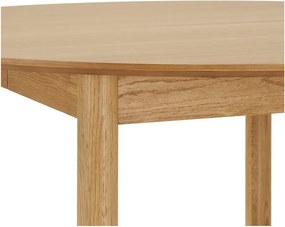 Кръгла сгъваема трапезна маса с допълнителна плоча от декор от дъб ø 120 cm Bundaberg – House Nordic