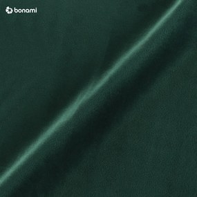 Тъмнозелено тапицирано кадифено двойно легло с място за съхранение с включена подматрачна рамка 160x200 cm Brody – Mazzini Beds