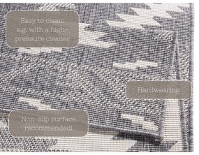 Сив и кремав килим на открито , 290 x 200 cm Malibu - NORTHRUGS