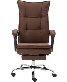 20368 vidaXL Офис стол, кафяв, текстил