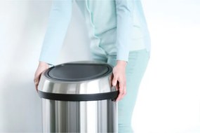 Кош за боклук Brabantia Touch Bin 647246, 60 л, Плавно и безшумно отваряне, Бял