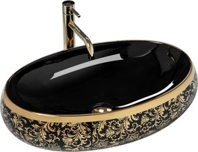Умивалник за плот Rea Meryl Black / Gold