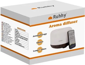 Мултифункционален арома дифузер 4в1 Ruhhy — Ултразвуков овлажнител и нощна лампа