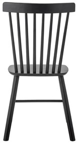 Черен трапезен стол от масивно каучуково дърво Mill – Bloomingville